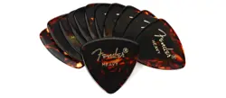 FENDER 346 TORTOISE SHELL HEAVY GUITAR PICKS LOT OF 4 (12PK)