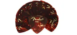 FENDER 346 TORTOISE SHELL THIN GUITAR PICKS LOT OF 4 (12PK)