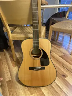 FENDER DG-8S NAT 6 STRING ACOUSTIC WOODEN GUITAR W/CASE