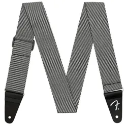 FENDER MODERN TWEED STRAP, WHITE/BLACK 2