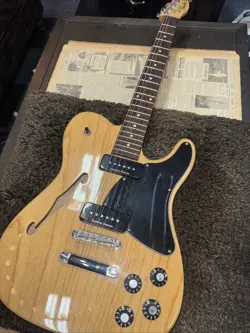 FENDER JIM ADKINS JA-90 TELECASTER THINLINE ELECTRIC GUITAR NATURAL DUNCAN