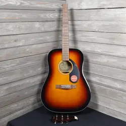 FENDER CD-60 DREADNAUGHT V3 ACOUSTIC GUITAR SUNBURST FINISH CRACKED HEADSTOCK