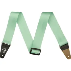 FENDER 2-INCH WIDE AM PRO SEAT BELT GUITAR STRAP, MYSTIC SURF GREEN
