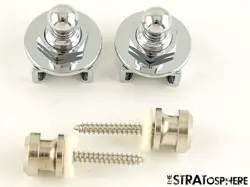 2 USA FENDER STRAP LOCKS & KNOBS, TELE TELECASTER, AMERICAN ULTRA II, USA