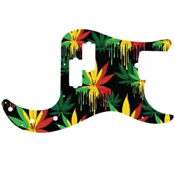 PICKGUARD FENDER 4 STRING AMERICAN PROFESSIONAL PRECISION BASS RASTA DRIP
