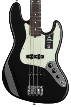 FENDER AMERICAN PROFESSIONAL II JAZZ BASS - BLACK WITH ROSEWOOD FINGERBOARD