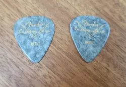 GENUINE FENDER CUSTOM SHOP  HEAVY GUITAR PICKS SET OF 2 