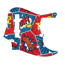 PICKGUARD FOR AMERICAN MADE FENDER 5 STRING JAZZ BASS COMIC