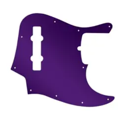 PICKGUARD FOR AMERICAN MADE FENDER 5 STRING JAZZ BASS PURPLE MIRROR