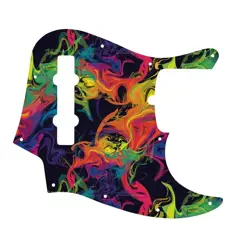 PICKGUARD FOR AMERICAN MADE FENDER 5 STRING JAZZ BASS PAINT SWIRL