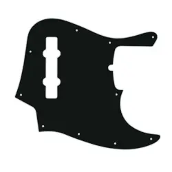 PICKGUARD FOR AMERICAN MADE FENDER 5 STRING JAZZ BASS BLACK ACRYLIC