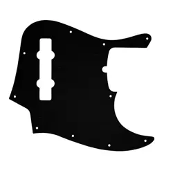 PICKGUARD FOR AMERICAN MADE FENDER 5 STRING JAZZ BASS FAUX BRUSHED BLACK