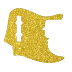 PICKGUARD FOR AMERICAN MADE FENDER 5 STRING JAZZ BASS GOLD SPARKLE