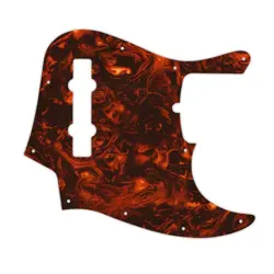 PICKGUARD FOR AMERICAN MADE FENDER 5 STRING JAZZ BASS FAUX TORTOISE