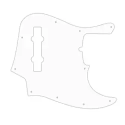 PICKGUARD FOR AMERICAN MADE FENDER 5 STRING JAZZ BASS WHITE BLACK WHITE