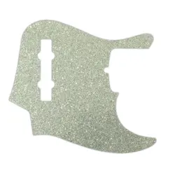 PICKGUARD FOR AMERICAN MADE FENDER 5 STRING JAZZ BASS SILVER SPARKLE