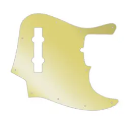 PICKGUARD FOR AMERICAN MADE FENDER 5 STRING JAZZ BASS GOLD MIRROR