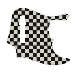 PICKGUARD FOR AMERICAN MADE FENDER 5 STRING JAZZ BASS CHECKERBOARD