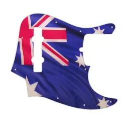 PICKGUARD FOR AMERICAN MADE FENDER 5 STRING JAZZ BASS AUSSIE FLAG