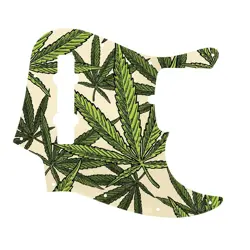 PICKGUARD FOR AMERICAN MADE FENDER 5 STRING JAZZ BASS CANNABIS
