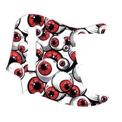 PICKGUARD FOR AMERICAN MADE FENDER 5 STRING JAZZ BASS RED EYE