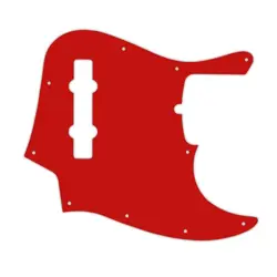 PICKGUARD FOR AMERICAN MADE FENDER 5 STRING JAZZ BASS SOLID RED