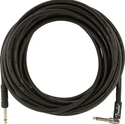 FENDER PROFESSIONAL SERIES INSTRUMENT CABLE, STRAIGHT-ANGLE, 25', BLACK