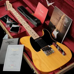 FENDER CS: CUSTOM BUILT 1952 TELECASTER NOS AMBER ELECTRIC GUITAR