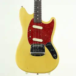 ELECTRIC GUITAR USED FENDER JAPAN MG69-550 YELLOW WHITE BASSWOOD BODY 22FRET