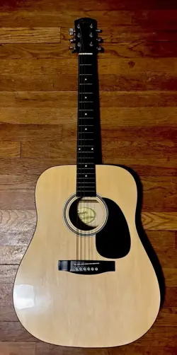 INSTRUMENT - SQUIER (BY FENDER) ACOUSTIC GUITAR (MODEL: 093-0300-021) VINTAGE