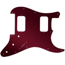 PICKGUARD FOR FENDER MIM BLACKTOP STRATOCASTER HH FLOYD RED MIRROR