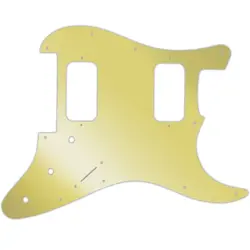PICKGUARD FOR FENDER MIM BLACKTOP STRATOCASTER HH FLOYD GOLD MIRROR