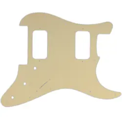 PICKGUARD FOR FENDER MIM BLACKTOP STRATOCASTER HH FLOYD CREAM BLACK 3 PLY