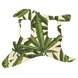 PICKGUARD FOR FENDER MIM BLACKTOP STRATOCASTER HH FLOYD CANNABIS