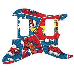 PICKGUARD FOR FENDER MIM BLACKTOP STRATOCASTER HH FLOYD COMIC