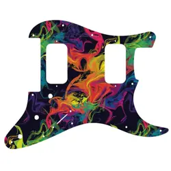 PICKGUARD FOR FENDER MIM BLACKTOP STRATOCASTER HH FLOYD RAINBOW SWIRL