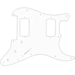 PICKGUARD FOR FENDER MIM BLACKTOP STRATOCASTER HH FLOYD SOLID WHITE