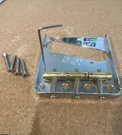 GENUINE FENDER 3-SADDLE VINTAGE TELECASTER BRIDGE ASSEMBLY