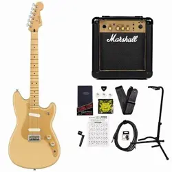 FENDER PLAYER DUO SONIC MAPLE FINGERBOARD DESERT SAND MARSHALL MG10 AMPLIFIER IN