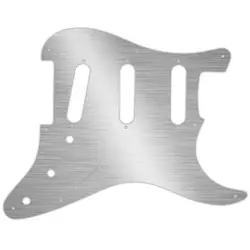 CUSTOM PICKGUARD FOR FENDER STRATOCASTER MIM & USA FAUX BRUSHED SILVER