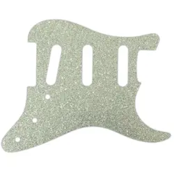 CUSTOM PICKGUARD FOR FENDER STRATOCASTER MIM & USA SILVER SPARKLE