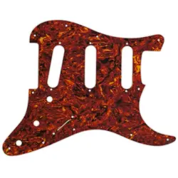 CUSTOM PICKGUARD FOR FENDER STRATOCASTER MIM & USA NITRATE TORTOISE WHITE BACK