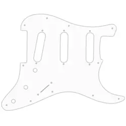 CUSTOM PICKGUARD FOR FENDER STRATOCASTER MIM & USA WHITE BLACK WHITE