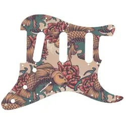 CUSTOM PICKGUARD FOR FENDER STRATOCASTER MIM & USA KOI FISH