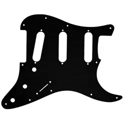 CUSTOM PICKGUARD FOR FENDER STRATOCASTER MIM & USA FAUX BRUSHED BLACK