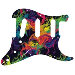 CUSTOM PICKGUARD FOR FENDER STRATOCASTER MIM & USA RAINBOW SWIRL