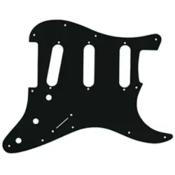 CUSTOM PICKGUARD FOR FENDER STRATOCASTER MIM & USA BLACK ACRYLIC