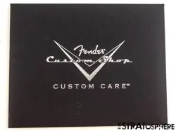 USA FENDER CUSTOM SHOP CUSTOM CARE BOOKLET, MANUALS, TAGS BLACK