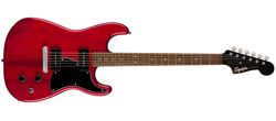 SQUIER PARANORMAL STRAT-O-SONIC ELECTRIC GUITAR - CRIMSON RED TRANSPARENT