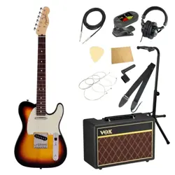 FENDER MIJ JUNIOR COLLECTION TELECASTER RW 3TS WITH VOX AMPLIFIER 11-PIECE BEGIN